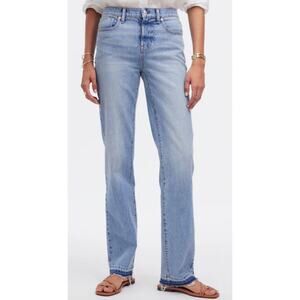 Madewell The '90s Straight Mid-Rise Jean Barbosa Sash Comfort Stretch Sz 27 New